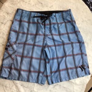 Hurley Men Swim Board Shorts- Blue Size XL